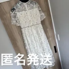 【値下げ交渉あり】Chesty アイボリー刺繍シースルーワンピース