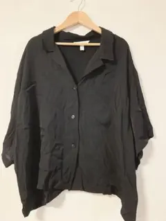 H&M レディース 半袖シャツ ブラックXL(l215)