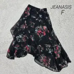 最終値下JEANASIS ジーナシス 花柄 アシンメトリー スカート フリルのサムネイル