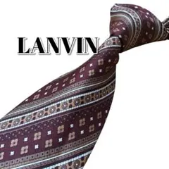 ★LANVIN★　ランバン　レッド系　ストライプ柄　フランス製