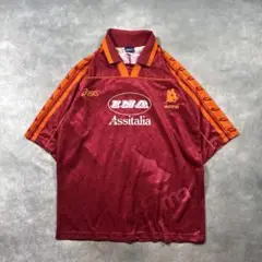 ヴィンテージユニフォーム95/96ASローマ、アシックス 正規品1995-96 asics AS Roma Away L/S #7】 - メルカリ