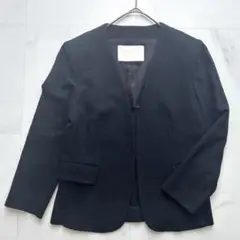 【美品】トゥモローランド　ボールジィ　ノーカラージャケット　ネイビー　36