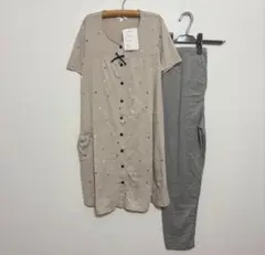 新品 M 授乳口付きマタニティパジャマ mutti ei 半袖 前開き
