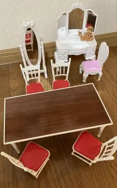 昭和 リカちゃん家具 ダイニングテーブル 初代リカ 2代目リカ レトロ