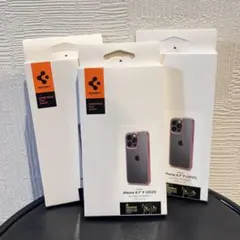 シュピゲン アイフォン13Proウルトラ ハイブリッド ローズ クリスタル 3点