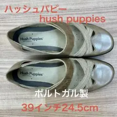 Hush Puppies❣️クロスストラップ‼️牛革❣️39インチ24.5cm‼️のサムネイル