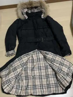 ダウンコート ファー ベルト