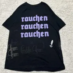 GILDAN ビッグシルエット 両面プリント グラフィック Tシャツ 黒 XL