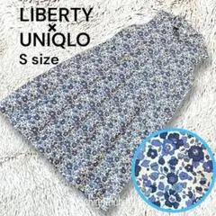 美品◆LIBERTY×UNIQLO◆リバティ ノースリーブワンピースS　867A