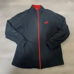 srm358 PUMA フルジップジャケット 160 ネイビー/レッド