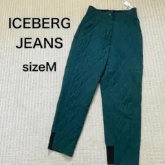 サイズM アイスバーグ　キルティングパンツ　グリーン　テーパード