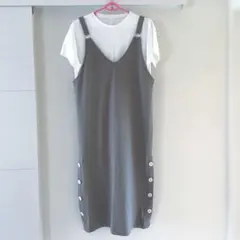 マタニティワンピース☆白Tシャツセット☆カーキ