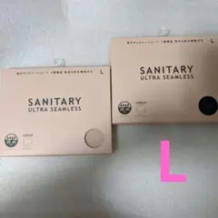 【ユニクロ】吸水サニタリーショーツスタンダード・ジャストウエストL黒＆ベージュ