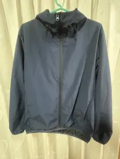 美品 GU ウインドプルーフシェルパーカー ネイビー Sサイズ メンズ
