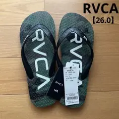 新品▪️RVCA ルーカ　メンズ　ビーチサンダル【26.0】カモフラージュ　黒