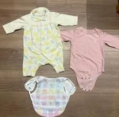 ロンパース60〜70cm スタイ　3点セット
