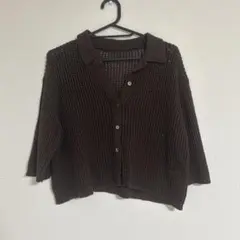 メッシュポロシャツ ブラウン Fサイズのサムネイル