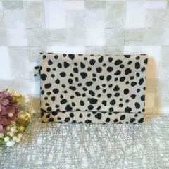 ダルメシアン柄ポーチ　レオパード柄　御朱印帳ケース　コスメポーチ　マルチケース