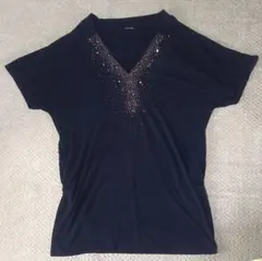 ビームスハート　ラインストーンがきれいなチュニック　ゆったり　ドルマン  大きい