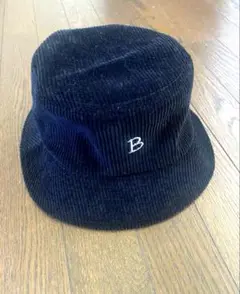 BEABS HEART ブラック バケットハット バケハ コーデュロイ