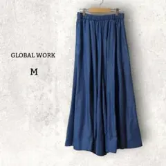 グローバルワーク◇ブルーデニムワイドパンツ M