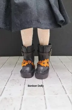ブライス　ピュアニーモs　1/6　花飾り本革靴＊[Bonbon Dolly 1]