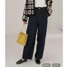 デニム　ワイドストレートパンツ　グローバルワーク　Lサイズ