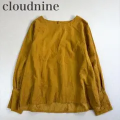 クラウドナイン 美品 コーデュロイ フラワージャガード ルーズフィットブラウス