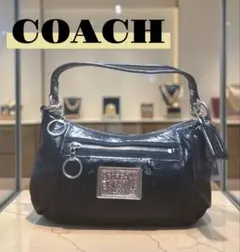 COACH ポピー パテントレザー 黒 y2k　コーチ ハンドバッグ エナメル COACH ポピー パテントレザー 黒 y2k コーチ ハンドバッグ エナメル