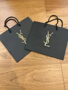 YSL ショップ袋 2枚セット 黒