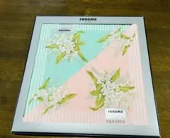 renoma リリー柄ハンカチ 2枚セット