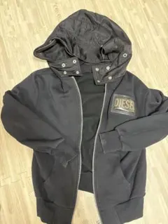 DIESEL ブラック パーカー フード付き