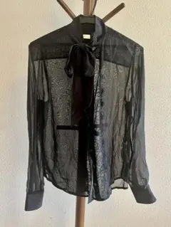 ⭕️ Equipment エキプモン XS 100%シルク ブラック レース