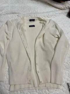 ホワイト ニット カーディガン セーター セット2点セットレディース