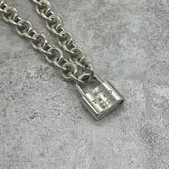 BALENCIAGA パドロック 南京錠 ネックレス シルバー ショッパー付き 