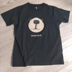 mont-bell くまフェイス キッズ Tシャツ 黒 130㎝