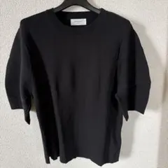 OPAQUE.CLIP ブラック 半袖ニット　着用一度