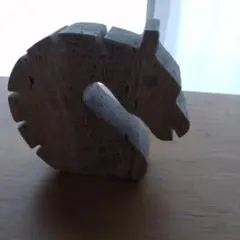 天然石 馬の頭部 置物