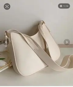 ホワイト ベージュ ショルダーバッグ