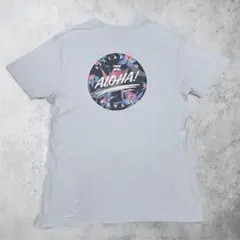 バックプリント Tシャツ S 水色 ビラボン サーフ アロハ 輸入古着 服 半袖