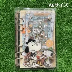 スヌーピー シャカシャカノート　シール帳　リフィル付き　A6バインダー