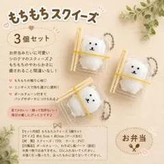 【2種2個セット】しろくま スクイーズ もちもちスクイーズ お弁当のサムネイル