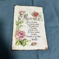 アンティーク調 MOTHER メッセージボード 薔薇デザインのサムネイル
