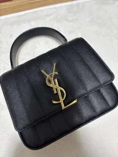 YSL ブラックレザーショルダーバッグ【即決可】