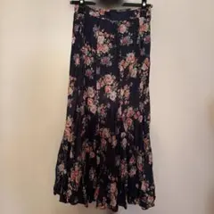 ビームスボーイ　花柄シワ加工　ロングスカートのサムネイル