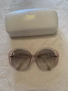 新品】Chloe サングラス ラウンド型 レディース ゴールドグリーン 小顔 