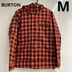 BURTON バートン スノボウェア チェック オレンジ 黒 M スノーボード