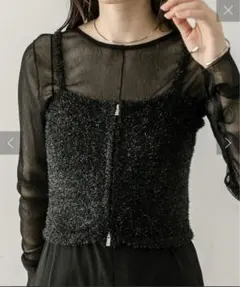 mystic ミスティック シャイニーニットビスチェ ビスチェ