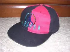 90s NIKE AIR JORDAN スナップバックキャップ 黒/赤 old
