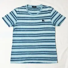 BURBERRY BLACK LABEL・Tシャツ 3 ボーダー柄 ロゴ刺繍